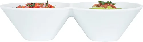 Vista 11 de Restaurantware - Cuencos de inmersión doble de 9.1 x 4.9 x 2.3 pulgadas, 1 servidor de condimentos para microondas - 2 compartimentos, bandeja