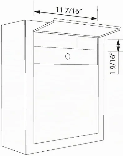 Vista 6 de Base by Bravios - Buzón de diseño contemporáneo en negro con recubrimiento en polvo