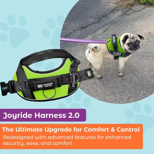 Vista 2 de Joyride Harness 2.0 - El Arnés Original de Anillo Lateral Sin Tirones para Perros - Sin Estrangulación, a Prueba de Escapes, Reflectante, 3 Clips