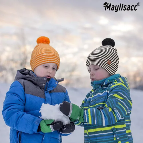 Vista 3 de Juego de gorro y guantes de invierno para niños de 2 a 5 años