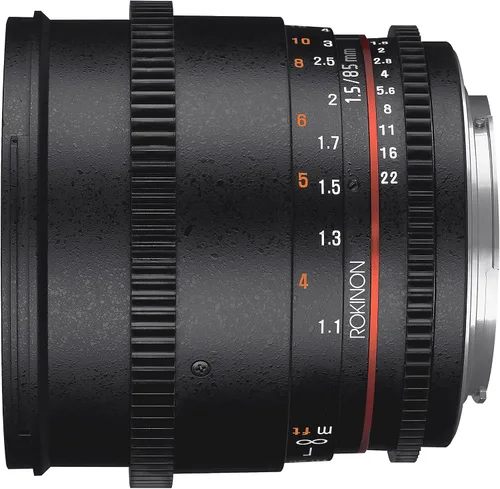 Vista 5 de Rokinon - Lentes de cine gran angular con armazón completo para Canon EF de 85 mm T1.5 AS IF UMC.
