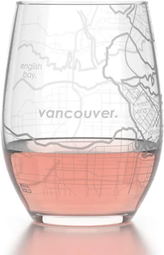 Vista 13 de Well Told Copa de vino grabada con mapa de España de Barcelona sin tallo, copa de vino grabada con mapa de la ciudad, regalo para los amantes