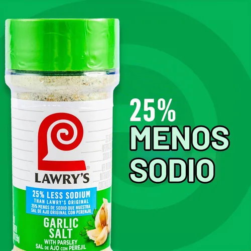 Vista 13 de Lawry's 25% menos de sal de ajo y sodio con perejil, 5.62 oz