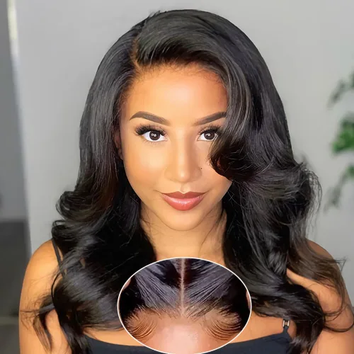Vista 8 de Peluca Bob de Cabello Humano 4x4 Pelucas de Encaje Frontal sin Pegamento Cabello Humano Pre Arrancado Bob Corto Body Wave Pelucas de Cierre