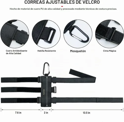 Vista 3 de Soporte de altavoz portátil para altavoces Bluetooth inalámbricos con circunferencia de 7.5''-12.5'', correa ajustable impermeable, soporte