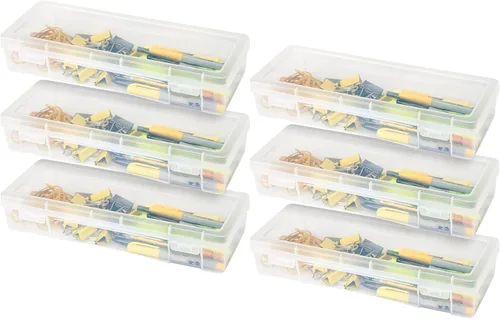 Vista 11 de Iris caja de almacenamiento de suministros 10 piezas, Plástico, Transparente, S Bead Storage Organizing Containers with Snap Lid for Arts, Crafts