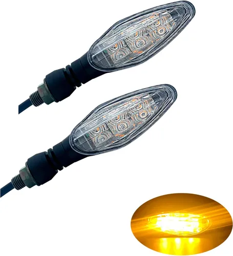 Vista 7 de Luz de señal de giro LED E-MARK Vehículo Inspección 2 unids set moto universal alto brillo DC12V