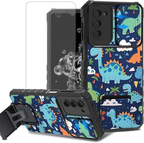 Vista 66 de Funda para teléfono Samsung Galaxy A15 5G con protector de pantalla con cubierta deslizante para cámara y soporte de doble capa híbrida resistente a