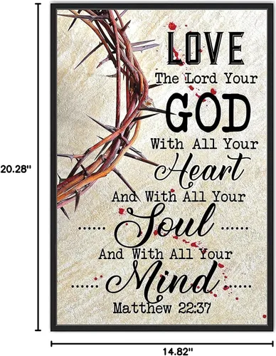 Vista 7 de Rompecabezas de 500 piezas para adultos y niños, versículo de la Biblia, Love The Lord Your God with All Your Heart Puzzle Challenging Educativo Fun
