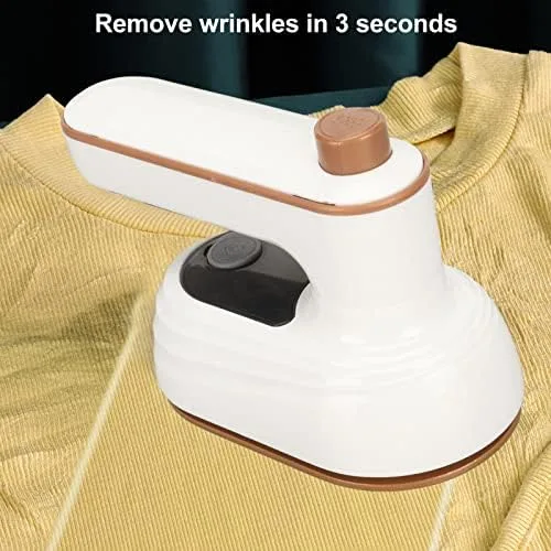 Vista 3 de Mini máquina de planchar de viaje, ropa de mano giratoria de 180 ° para ropa, ropa de hierro, termostato de mango plegable para ropa