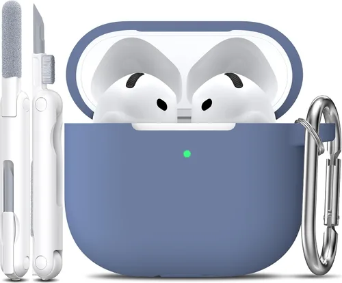 Vista 112 de R-fun for AirPods 2nd/1st Case Silicone Cover, Banana Violet Violeta plátano