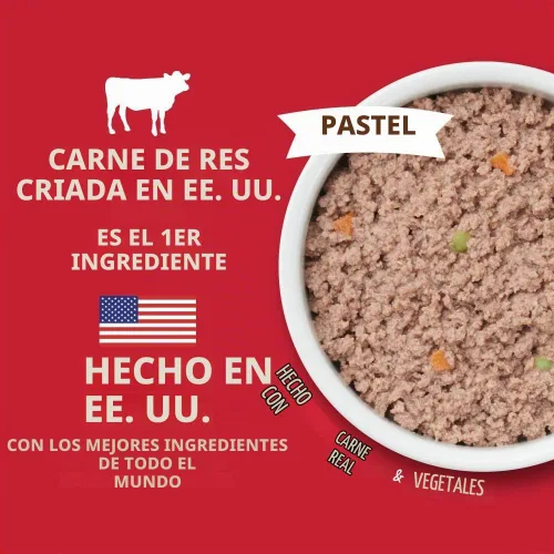 Vista 3 de Instinct - Comida húmeda original para perros, receta libre de granos - Carne de res real, 13.2 onzas (Paquete de 6)