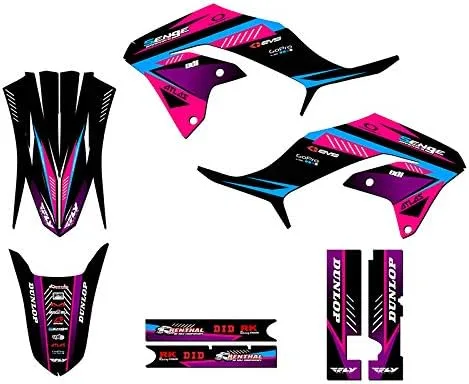 Vista 8 de Kit de base gráfica KLX 230 R Surge Black Senge 2020-2023 compatible con Kawasaki