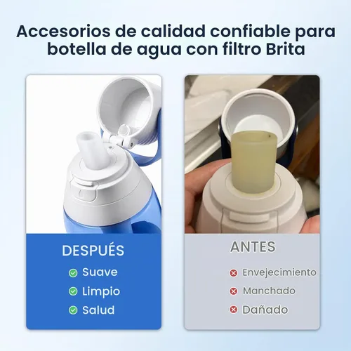 Vista 4 de GLACIER FRESH Boquilla de repuesto para botella de agua Brita, piezas de repuesto de válvula de mordida de botella de silicona compatibles