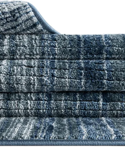 Vista 5 de Unique Loom Gemstone Collection - Alfombra de área - Topacio (2' x 3' 1" Rectángulo Azul/Azul Marino)