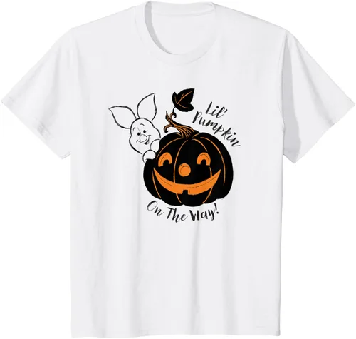 Vista 21 de Disney Camiseta de Halloween Winnie the Pooh Lil' Pumpkin on the Way, Blanco, S