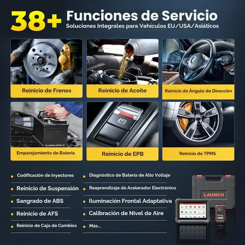 Vista 4 de 2025 LAUNCH X431 Pro Dyno Herramienta de escaneo de diagnóstico todo en uno para todos los automóviles, codificación ECU, control bidireccional, 38+