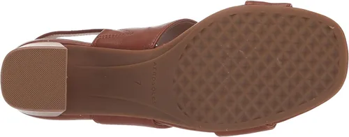 Vista 4 de Aerosoles Sandalia de tacón elegante para mujer, Marrón (Dark Tan)
