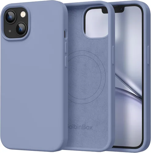 Vista 155 de GolbinBox Funda magnética para iPhone 17, compatible con MagSafe, cubierta de silicona integrada para control de cámara, funda de silicona líquida a