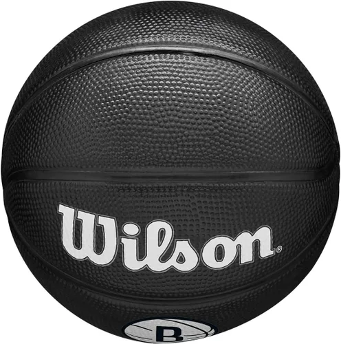 Vista 5 de Wilson Team Tribute Brooklyn Nets Mini Ball WZ4017604XB, Balones de baloncesto unisex, negro, 3 UE