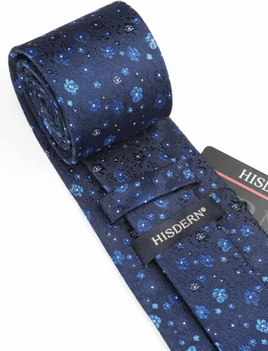 Vista 240 de Corbatas florales tejidas clásicas para hombre, corbata cuadrada de bolsillo, corbatas formales para hombres, boda con pañuelo