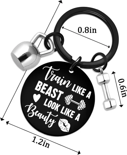 Vista 7 de Regalos de gimnasio para mujeres, el mejor llavero de fitness, regalos para amantes del gimnasio, accesorios de entrenamiento, regalo