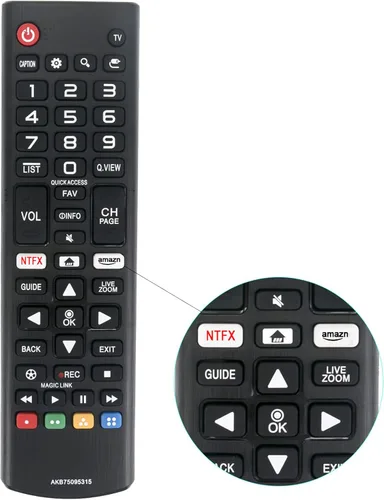 Vista 2 de AKB75095315 Reemplazo de control remoto para LG Smart TV OLED55B8PUA OLED65B8PUA 49UK6200PUA 55UK6200PUA 43UK6200PUA 65UK6200PUA 65SK9000PUA
