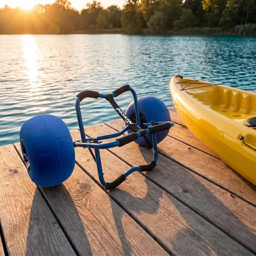 Vista 6 de Newcod Carrito de kayak, carrito de kayak para llevar kayak, canoa, tabla de remo SUP