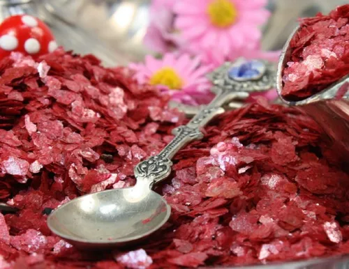 Vista 5 de Rojo - Cinabrio - Copos de mica natural - 311-4325 (bolsa de 1/4 oz)