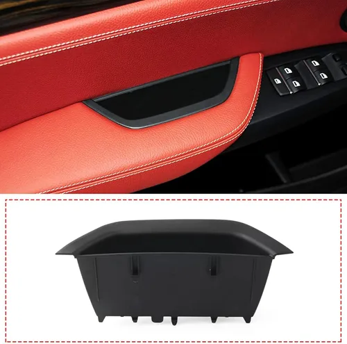 Vista 2 de Tirador interior de la manija de la puerta para BMW F25 F26, cubierta de la caja del reposabrazos de la puerta del lado del conductor para BMW X3 X4