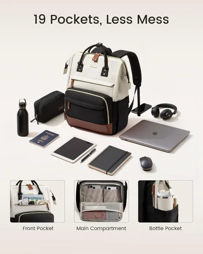 Vista 5 de LOVEVOOK Mochila para laptop para mujer, 15,6 pulg.