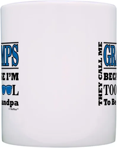 Vista 4 de ThisWear Regalo del Día del Padre para abuelos demasiado geniales para ser un abuelo, regalo de gafas de sol de 11 onzas, taza de café de cerámica