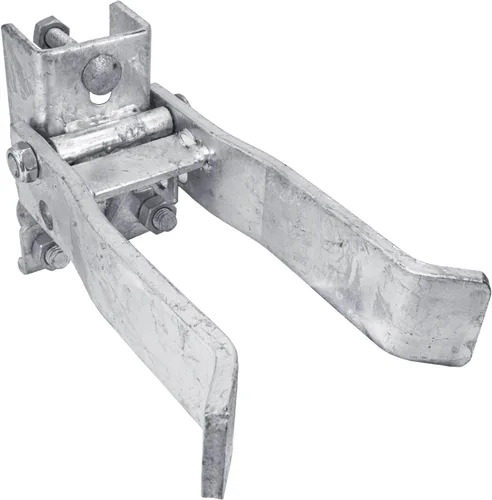 Vista 6 de Pestillo de puerta individual de brazo fuerte, pestillo comercial, para postes de valla de 2-3/8 pulgadas y eslabones de cadena de 1-5/8 a 2 Negro