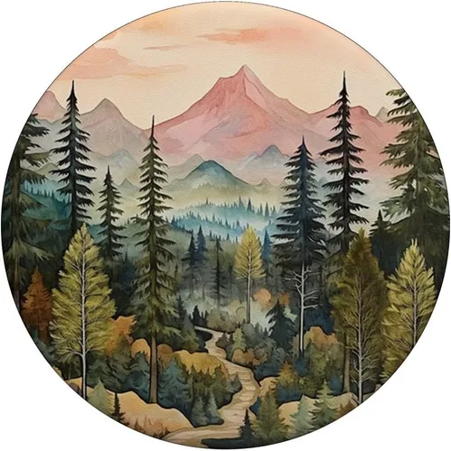 Vista 3 de Montañas Silvestre Bosque Senderismo Pino Naturaleza PopSockets Estándar PopGrip