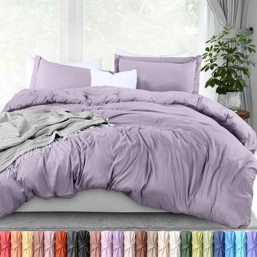 Vista 12 de Utopia Bedding Juego de funda de edredón tamaño individual - 2 piezas con cierre de cremallera - 1 funda de edredón 68X90 pulgadas y 1 funda de Beige