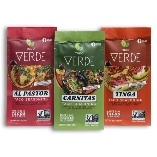 Vista 12 de Todo Verde Paquetes de condimentos, sabores premium, curados por chef, dulces, ahumados y picantes, sin ingredientes artificiales, veganos y sin
