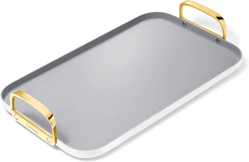 Vista 13 de Caraway Plancha de doble quemador, sartén de 19 x 12 pulgadas, revestimiento de cerámica antiadherente, no tóxico, sin PTFE ni PFOA, apto para horno