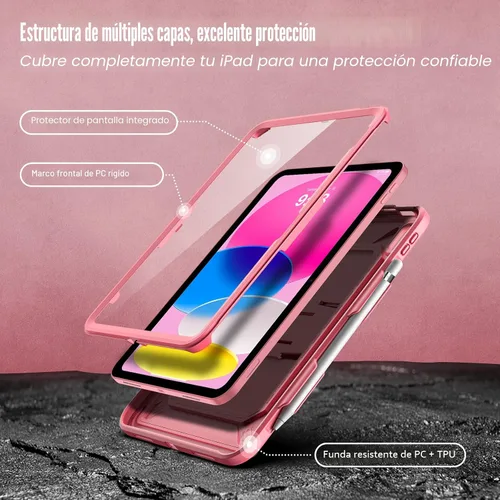 Vista 3 de Funda TiMOVO para iPad (A16) de 11ª generación de 11 pulgadas 2025, funda para iPad de 10ª generación 2022 con protector de pantalla, cubierta