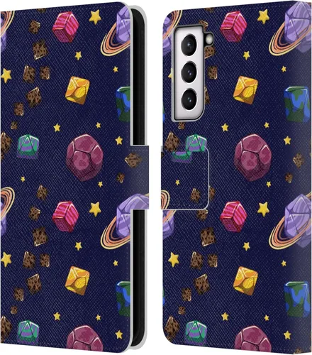 Vista 81 de Head Case Designs Officially Licensed Carla Morrow Colorful Space Dice Patterns Leather Wallet Case Compatible with Samsung Galaxy A07 4G