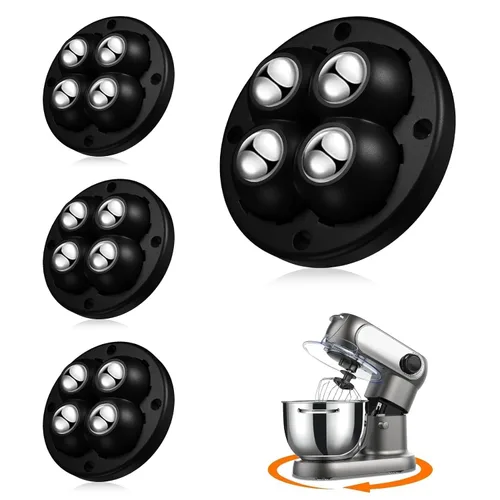 Vista 14 de TRVL FIELDER Ruedas giratorias autoadhesivas – Rueda universal giratoria de 360°, rodamiento de transferencia de bolas mini para pequeños