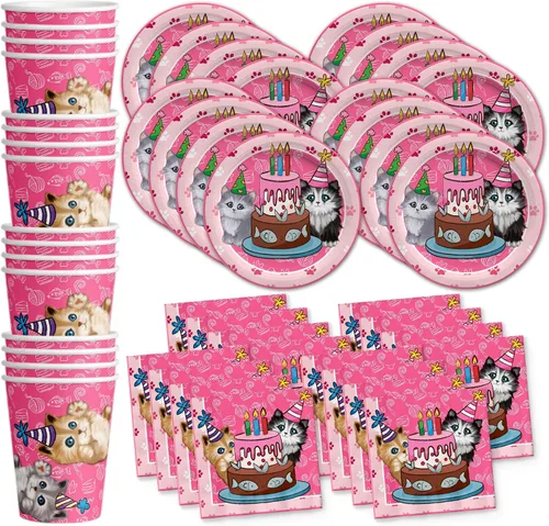 Vista 12 de Noah's Ark - Juego de suministros para fiesta de cumpleaños, platos, servilletas, vasos, vajilla para 16
