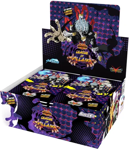 Vista 5 de My Hero Academia - Juego de cartas coleccionables Serie 4 Unlimited League of Villains Paquete de 24 cajas de refuerzo 10 cartas por paquete TCG