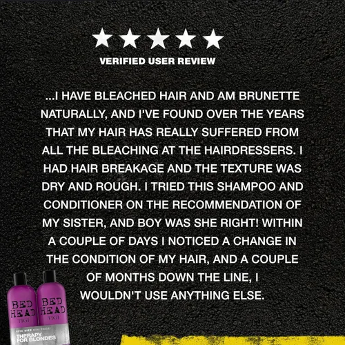 Vista 8 de TIGI Bed Head Dumb Blonde Champú y acondicionador reconstructor Duo – 25.36 oz cada uno, paquete de de 2