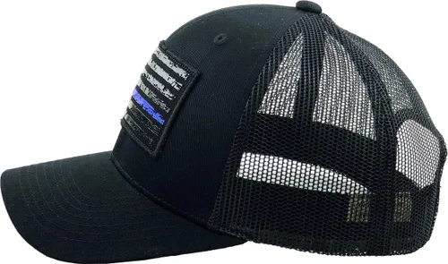 Vista 3 de Funky Junque Gorra de béisbol ajustable para hombre, diseño de bandera americana, 5 paneles