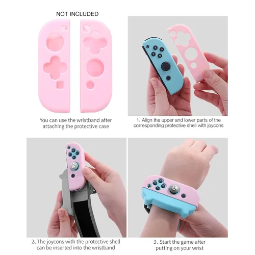 Vista 7 de Dance Switch Wristband, Wrist Bands for Dance Switch 2024 2023 2022 2021 2020, Adjustable Elastic Straps for Joy-Cons Controller (2 Packs for Kid)