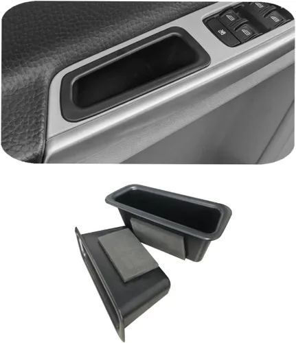 Vista 20 de Manija de bolsillo de almacenamiento lateral delantera, reposabrazos, contenedor de teléfono negro para Mercedes Benz Clase E E350 E400 E500 E63 AMG
