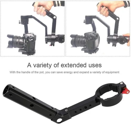 Vista 2 de Soporte de anillo para el cuello, accesorios estabilizadores de cámara, mango de extensión conectado, mango invertido para Zhiyun Crane 2 Feiyu