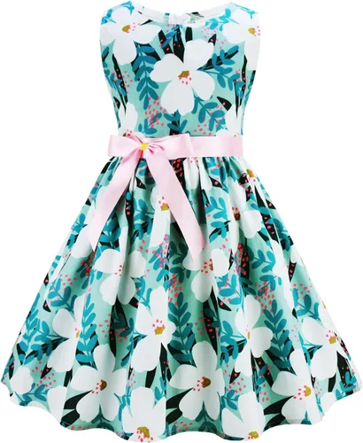 Vista 142 de Vestido de verano para niña, de algodón, con diseño floral