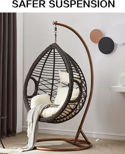 Vista 7 de Kit de hamaca para colgar – Silla de hamaca con forma de huevo, pasador de resorte, 500 libras para colgar cestas, sillas hamaca y columpios