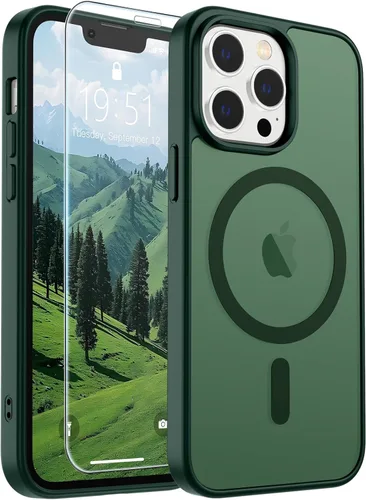 Vista 61 de SUPFINE Funda magnética para iPhone SE 2022 (3ª)/2020 (2ª), iPhone 8 (compatible con MagSafe) (protección contra caídas de grado militar), funda